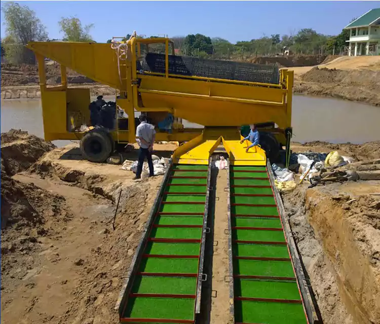 პორტატული მობილური Gold Panning Cart